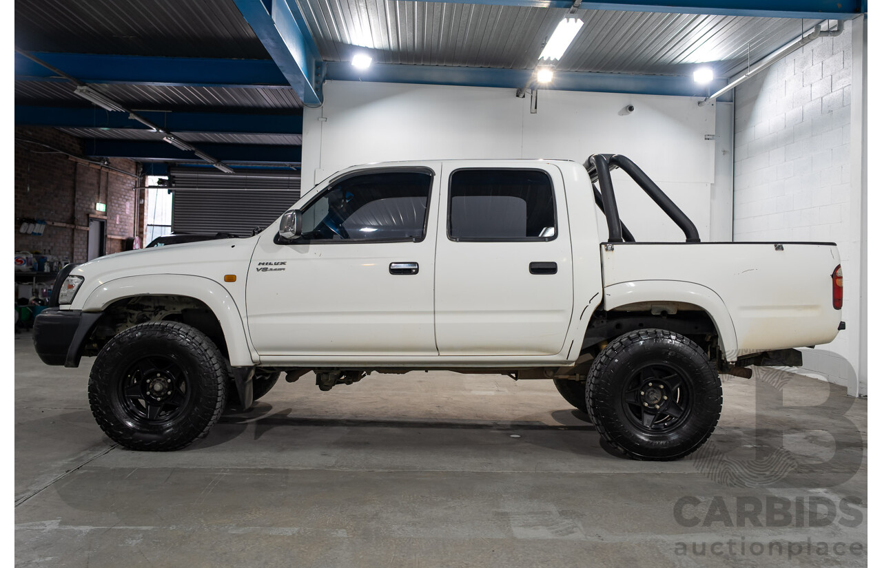 03/2003 Toyota Hilux SR5 (4x4) VZN167R Dual Cab P/Up White 3.4L