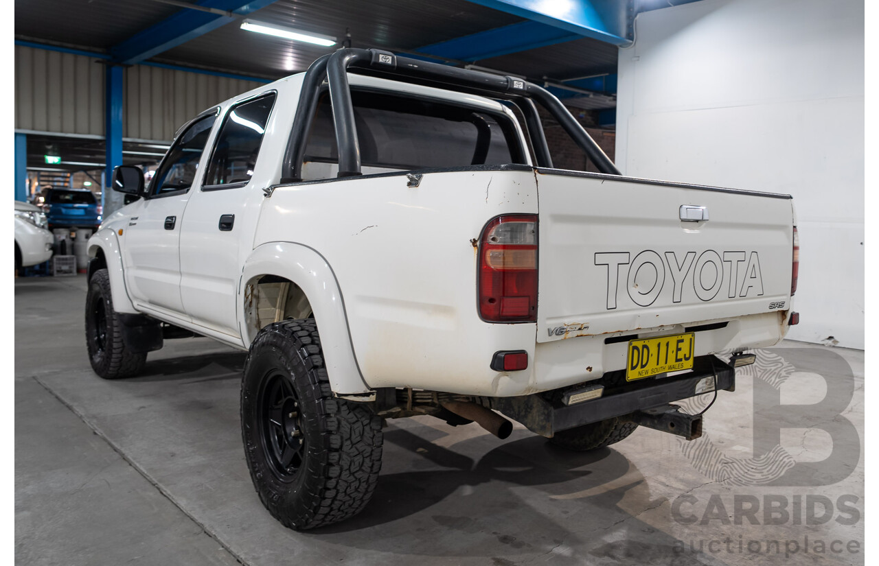 03/2003 Toyota Hilux SR5 (4x4) VZN167R Dual Cab P/Up White 3.4L