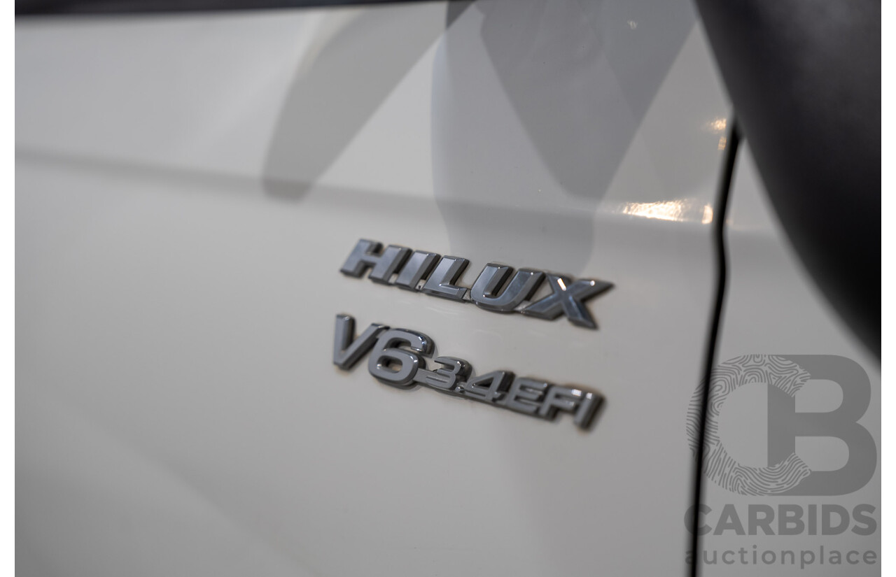 03/2003 Toyota Hilux SR5 (4x4) VZN167R Dual Cab P/Up White 3.4L