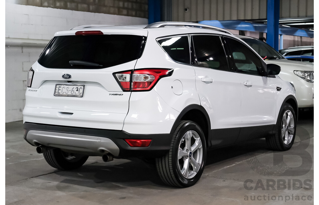 05/2019 Ford Escape Trend ZG MY19.75 4d Wagon White Turbo 1.5L