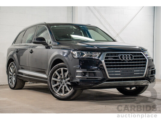 09/2017 Audi Q7 3.0 TDI Quattro AWD 4M MY17 4d Wagon Ocra Black Metallic Turbo Diesel 3.0L - 7 Seater