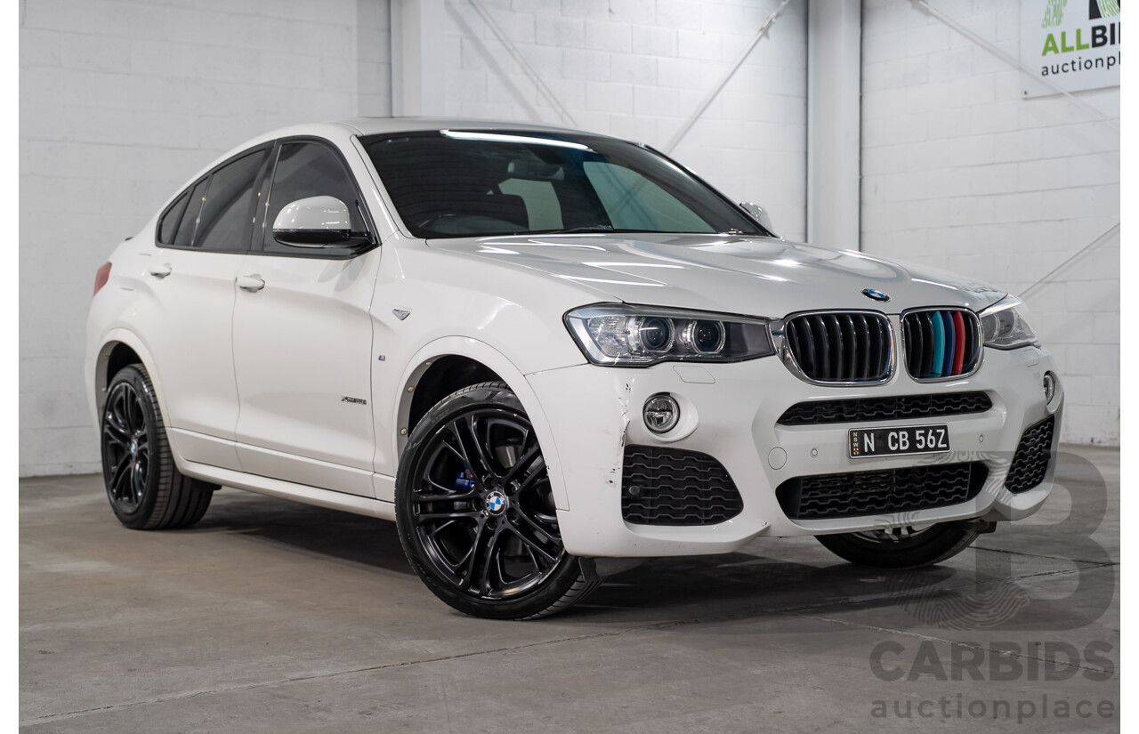 03/2015 BMW X4 xDrive20i AWD F26 MY15 5d Coupe Alpin White Turbo 2.0L