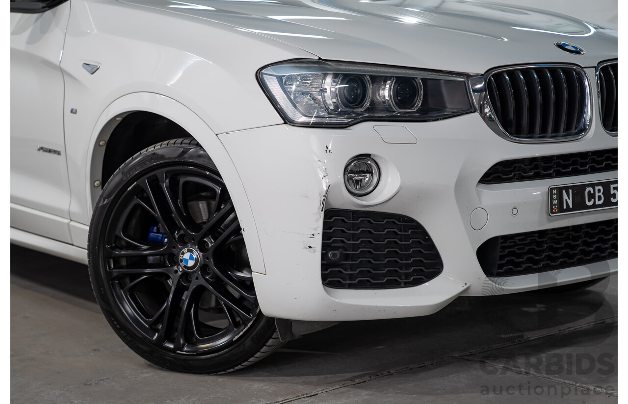 03/2015 BMW X4 xDrive20i AWD F26 MY15 5d Coupe Alpin White Turbo 2.0L