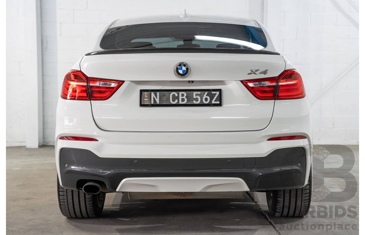 03/2015 BMW X4 xDrive20i AWD F26 MY15 5d Coupe Alpin White Turbo 2.0L