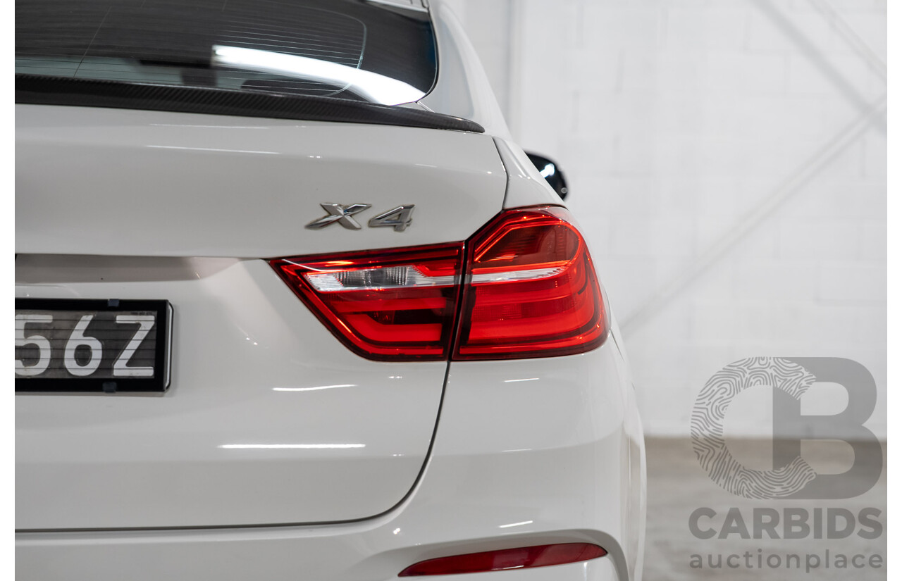 03/2015 BMW X4 xDrive20i AWD F26 MY15 5d Coupe Alpin White Turbo 2.0L