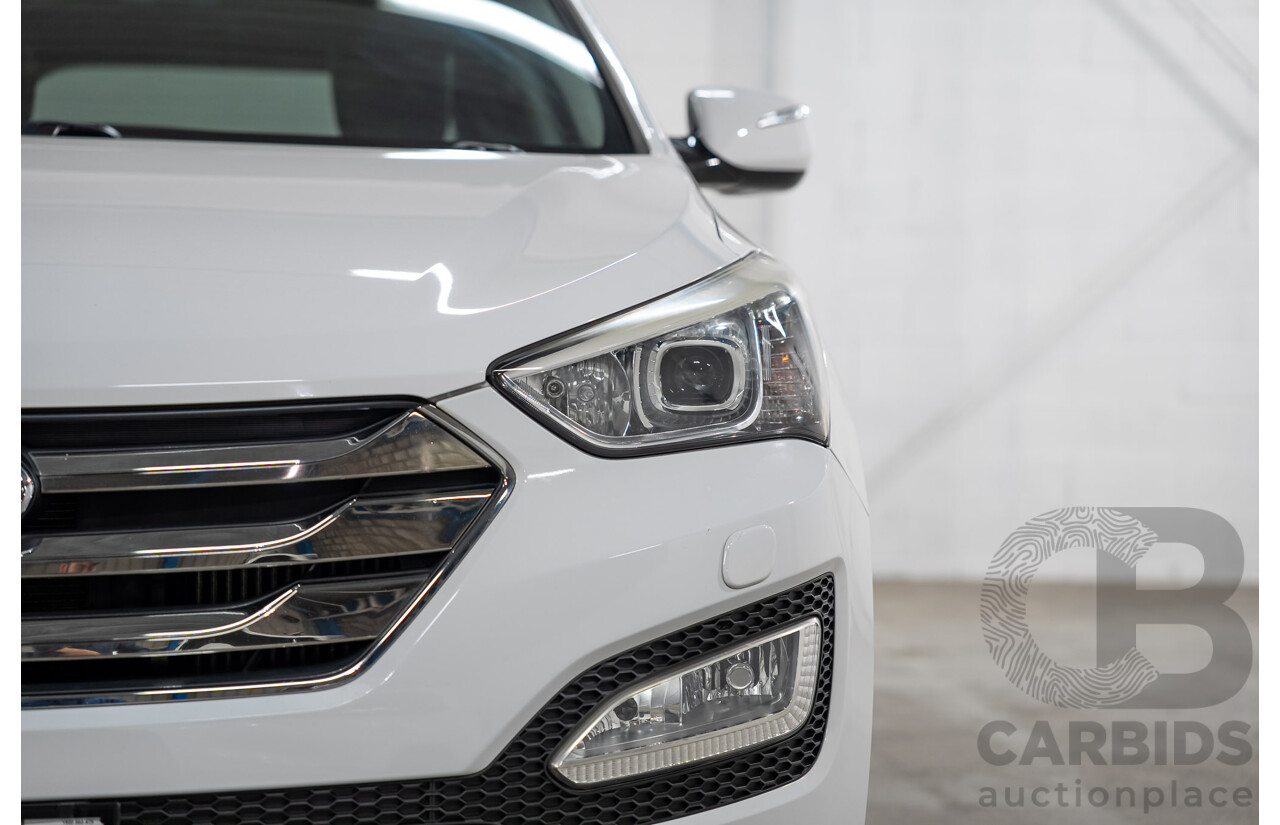 04/2013 Hyundai Santa Fe HIGHLANDER CRDi (4x4) DM 4D Wagon Crystal White Pearl Turbo Diesel 2.2L