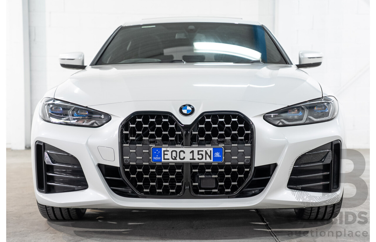 10/2021 BMW 420i M Sport Gran Coupe G26 4D Coupe Mineral Weiss White Metallic Turbo 2.0L
