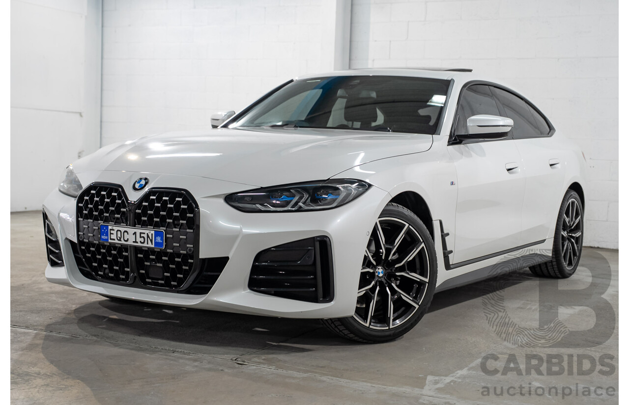 10/2021 BMW 420i M Sport Gran Coupe G26 4D Coupe Mineral Weiss White Metallic Turbo 2.0L