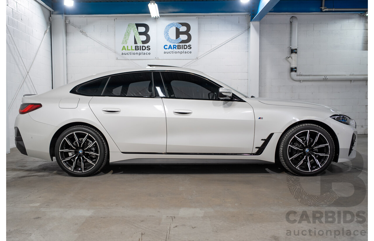 10/2021 BMW 420i M Sport Gran Coupe G26 4D Coupe Mineral Weiss White Metallic Turbo 2.0L