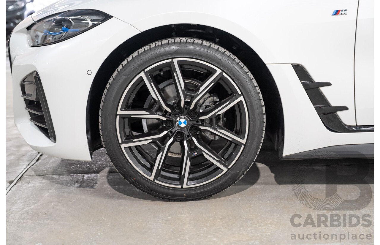 10/2021 BMW 420i M Sport Gran Coupe G26 4D Coupe Mineral Weiss White Metallic Turbo 2.0L