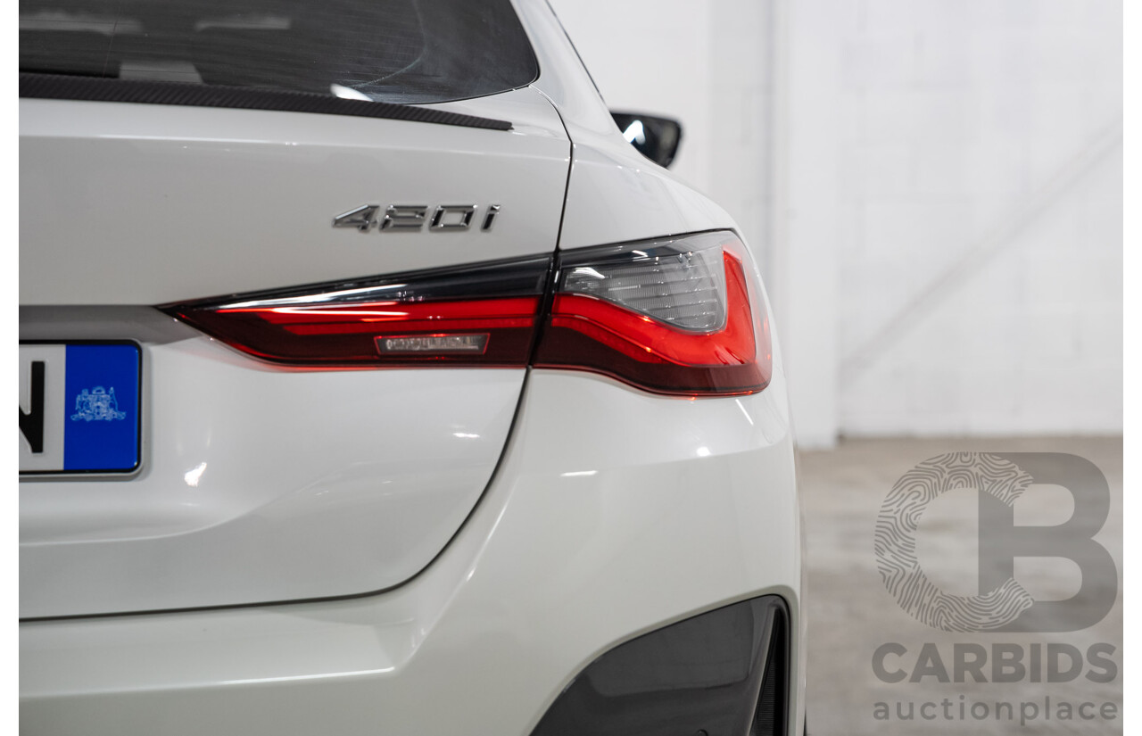 10/2021 BMW 420i M Sport Gran Coupe G26 4D Coupe Mineral Weiss White Metallic Turbo 2.0L