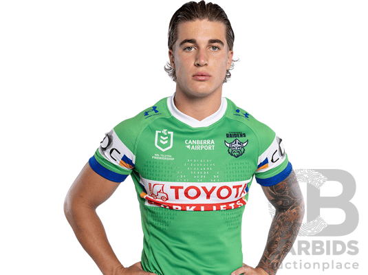 18. Chevy Stuart - Match Worn and Signed Canberra Raiders 2026 ANZAC Round Jersey - Round 8 v Tigers - Proceeds towards the Raiders Foundation for HMAS Harman Charities of Choice