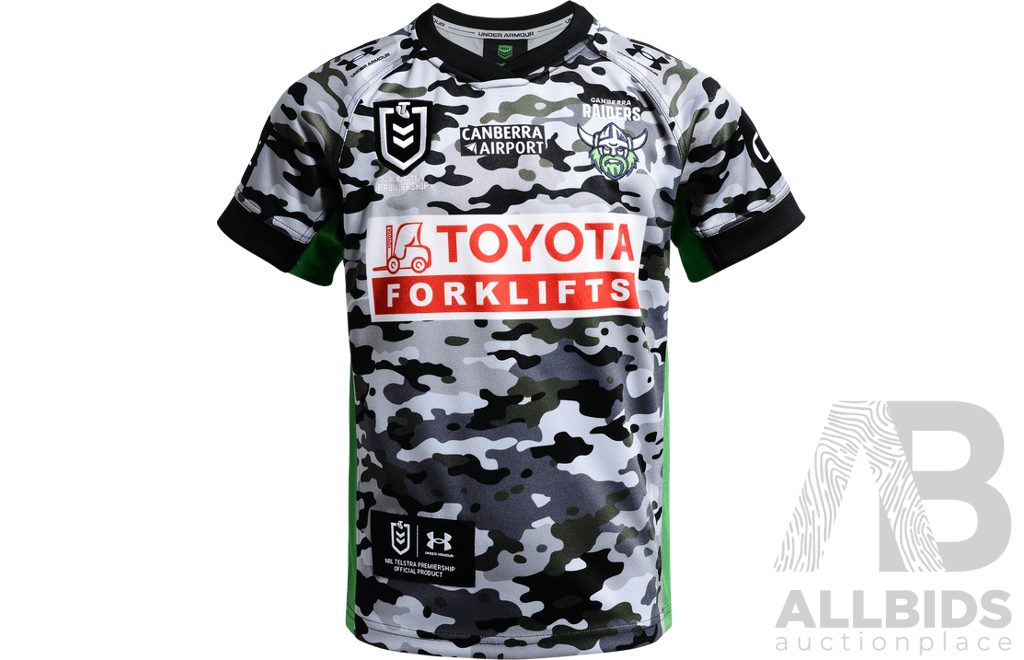15. Daine Laurie - Match Worn and Signed Canberra Raiders 2026 ANZAC Round Jersey - Round 8 v Tigers - Proceeds towards the Raiders Foundation for HMAS Harman Charities of Choice