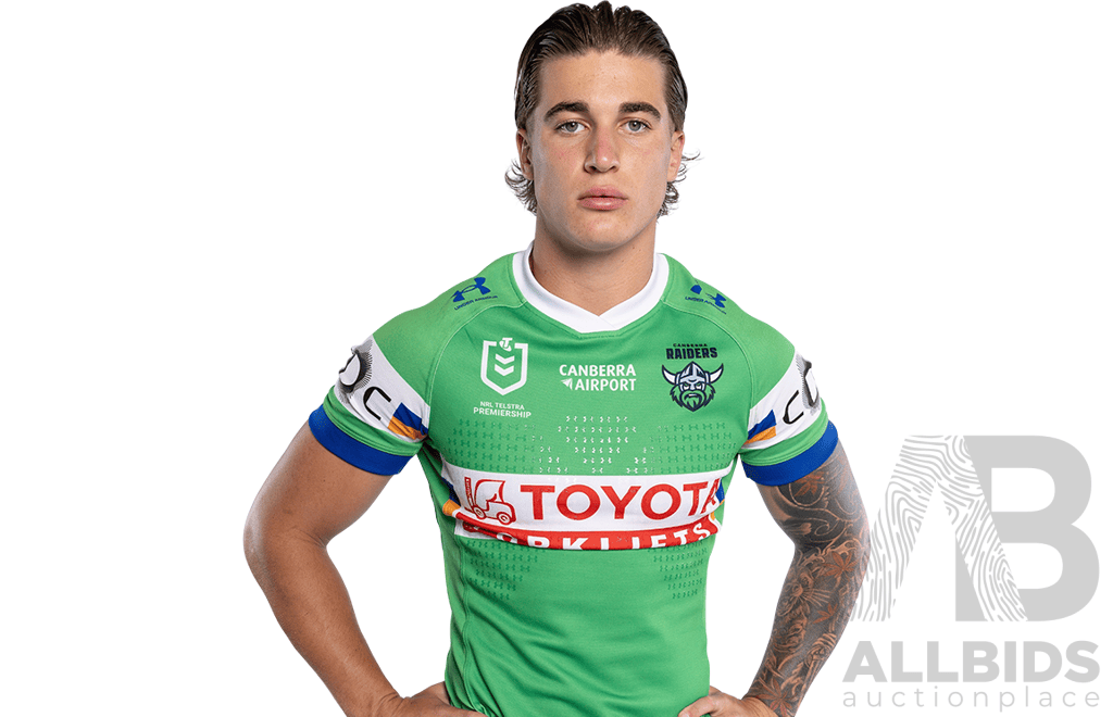 18. Chevy Stuart - Match Worn and Signed Canberra Raiders 2026 ANZAC Round Jersey - Round 8 v Tigers - Proceeds towards the Raiders Foundation for HMAS Harman Charities of Choice