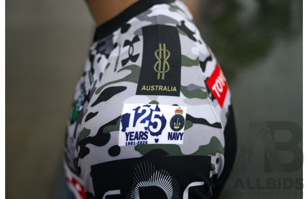 18. Chevy Stuart - Match Worn and Signed Canberra Raiders 2026 ANZAC Round Jersey - Round 8 v Tigers - Proceeds towards the Raiders Foundation for HMAS Harman Charities of Choice