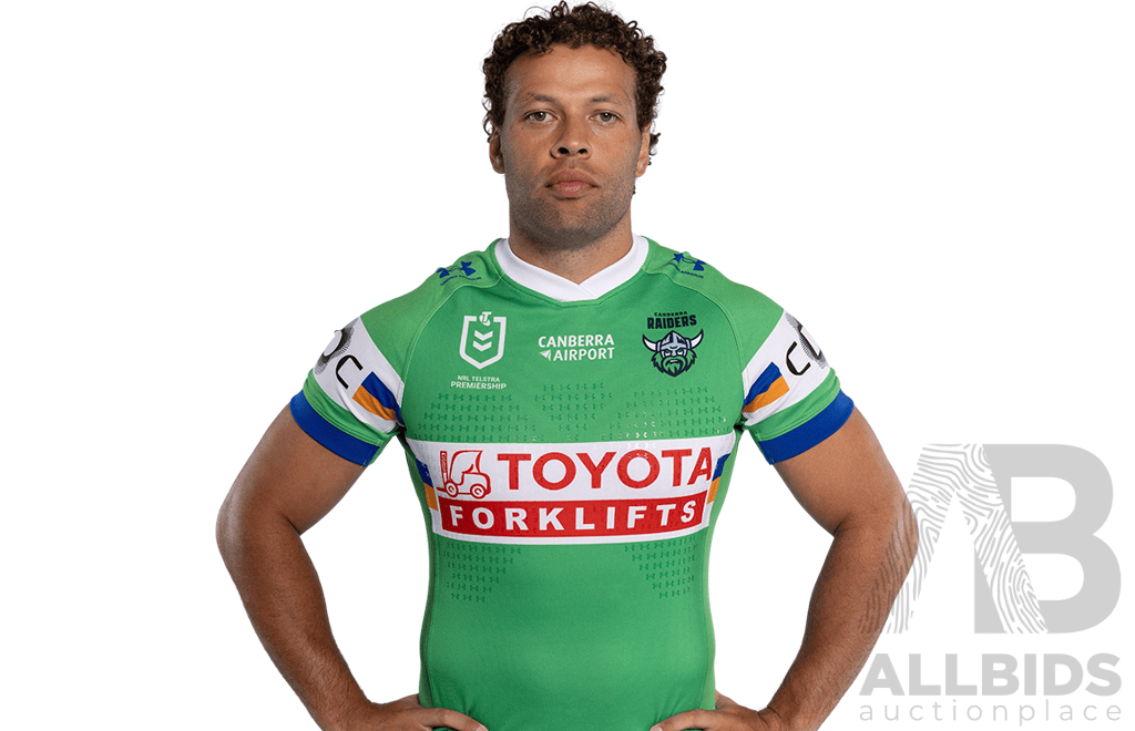 2. Sebastian Kris - Match Worn and Signed Canberra Raiders 2026 ANZAC Round Jersey - Round 8 v Tigers - Proceeds towards the Raiders Foundation for HMAS Harman Charities of Choice