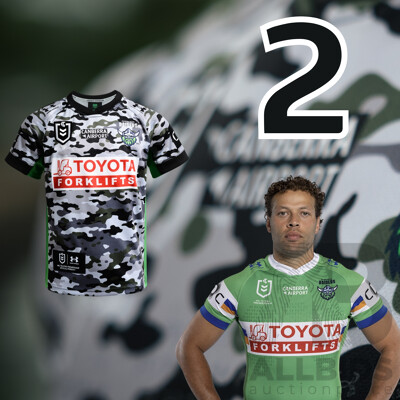 2. Sebastian Kris - Match Worn and Signed Canberra Raiders 2026 ANZAC Round Jersey - Round 8 v Tigers - Proceeds towards the Raiders Foundation for HMAS Harman Charities of Choice