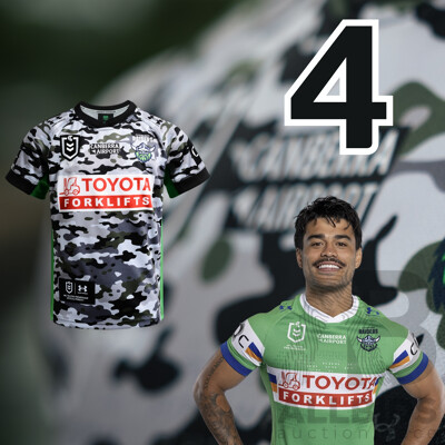 4. Matthew Timoko - Match Worn and Signed Canberra Raiders 2026 ANZAC Round Jersey - Round 8 v Tigers - Proceeds towards the Raiders Foundation for HMAS Harman Charities of Choice