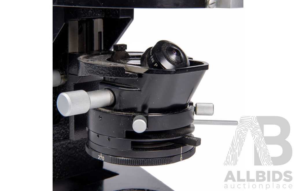 Leitz Wetzlar Polarising Microscope with Accessories, Illuminator and Fitted Carrying Case