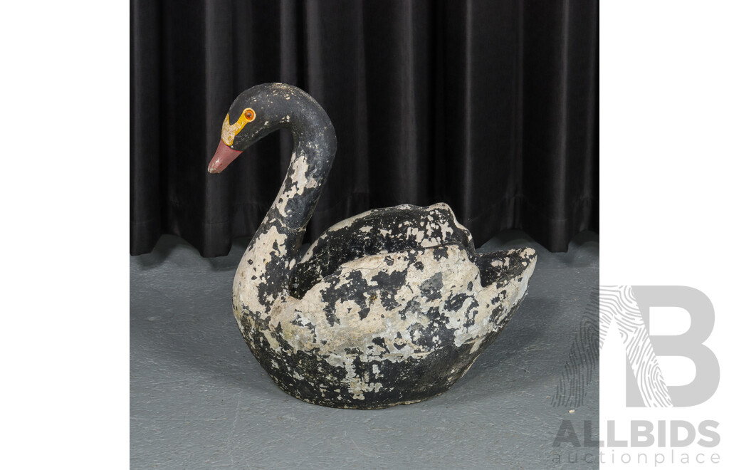Vintage Concrete Swan Planter