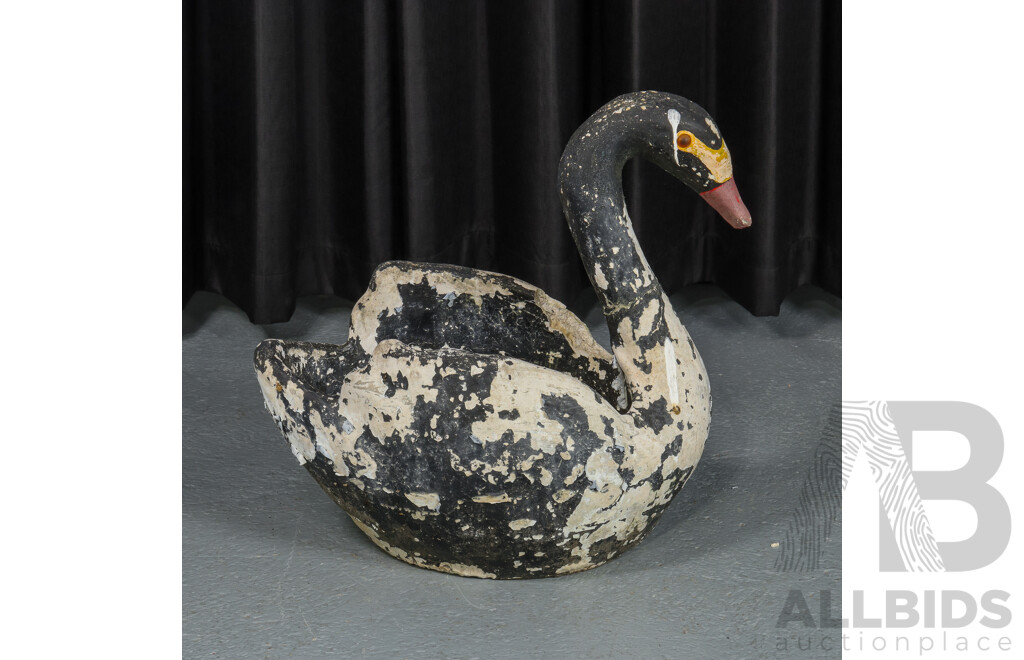 Vintage Concrete Swan Planter
