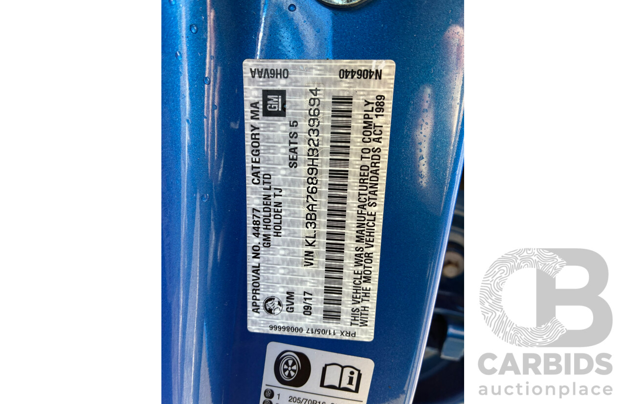 09/2017 Holden Trax LS TJ MY18 4d Wagon Blue Turbo 1.4L