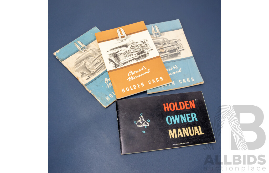 Collection of Four Vintage Holden Cars Owners Manuals