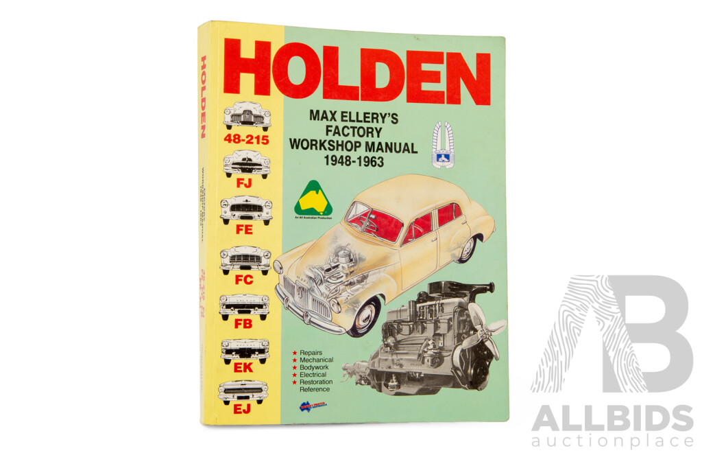 Vintage Max Ellery's Holden Factory Workshop Manual
