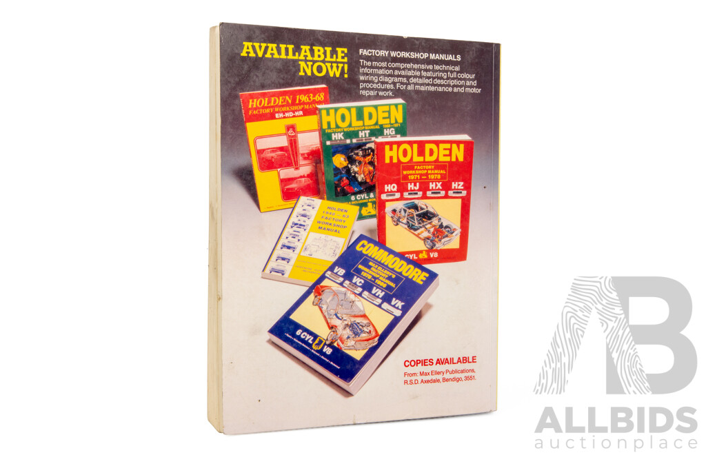 Vintage Max Ellery's Holden Factory Workshop Manual