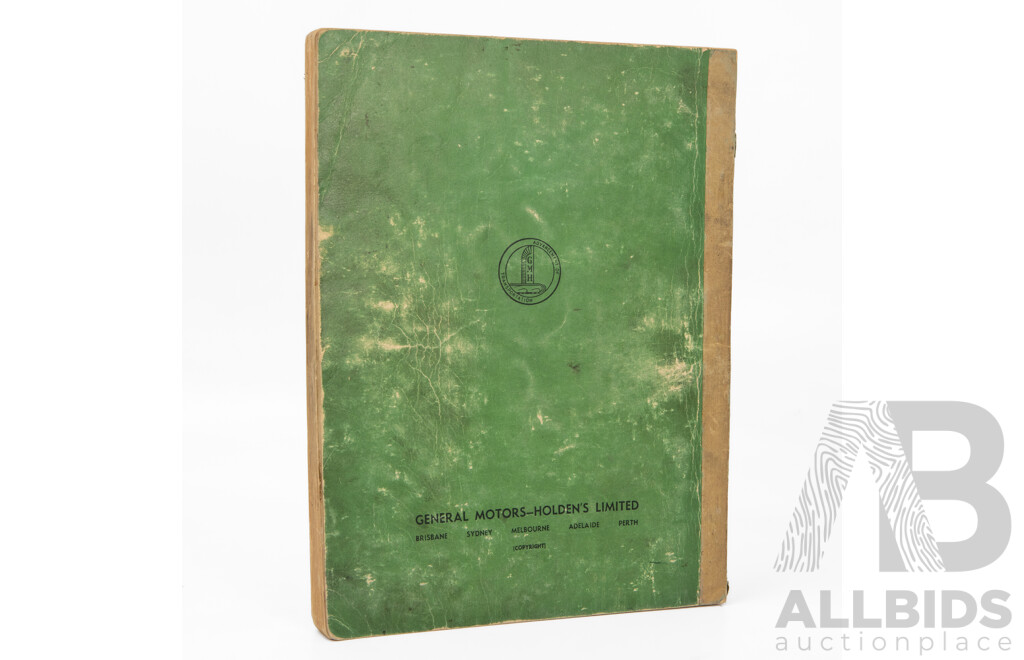 1952 Vintage Holden Shop Manual