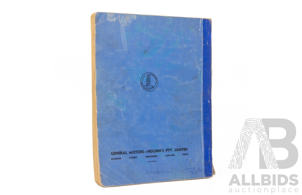 Vintage Holden 'FJ Series' Shop Manual