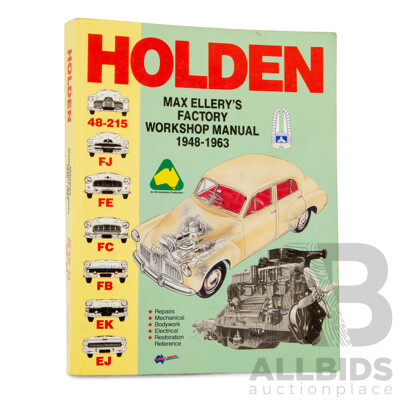 Vintage Max Ellery's Holden Factory Workshop Manual