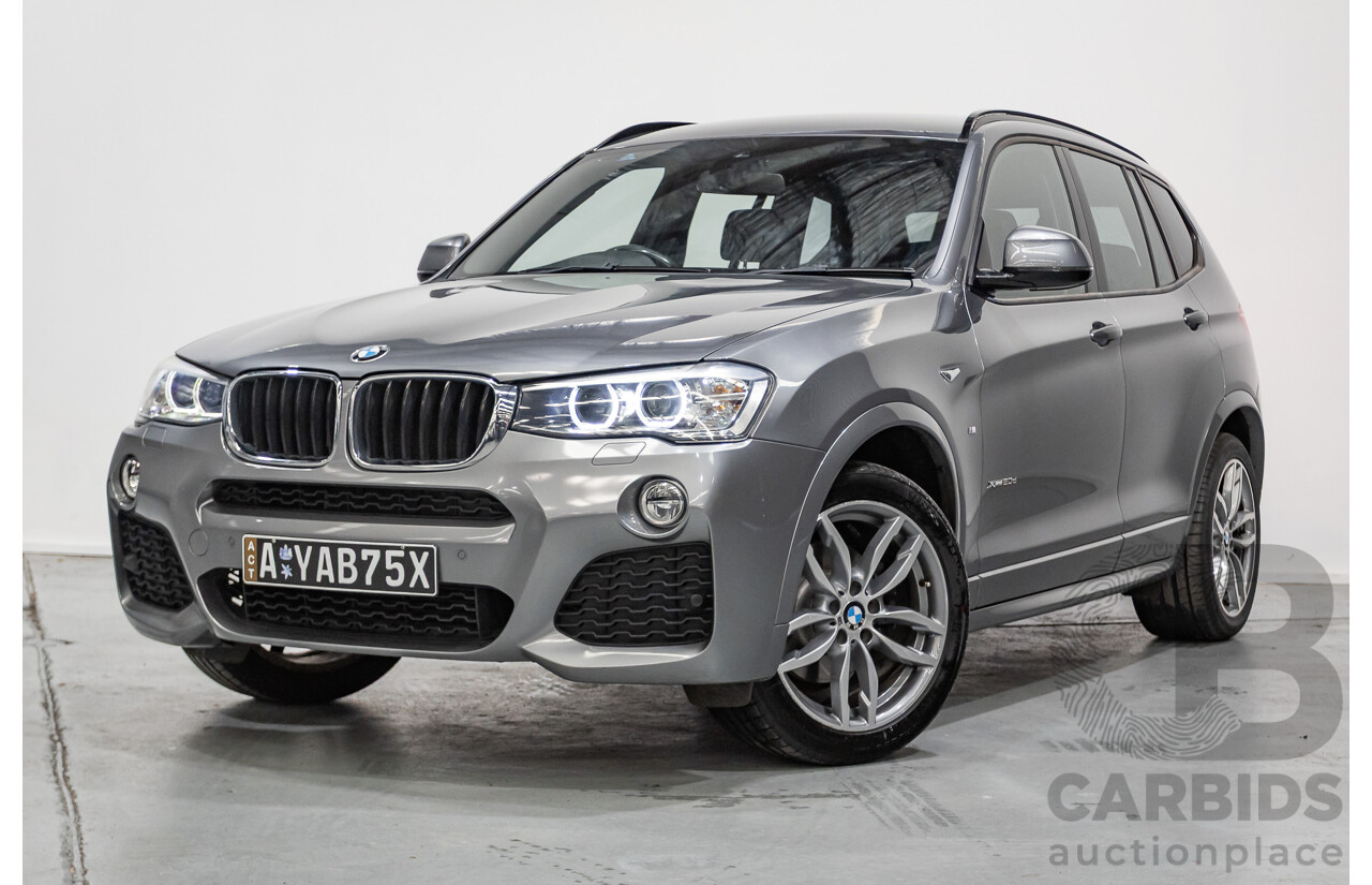 2/2015 BMW X3 xDrive20d (AWD) F25 MY15 4d Wagon Space Grey Metallic Turbo Diesel 2.0L