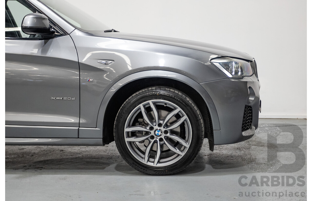 2/2015 BMW X3 xDrive20d (AWD) F25 MY15 4d Wagon Space Grey Metallic Turbo Diesel 2.0L