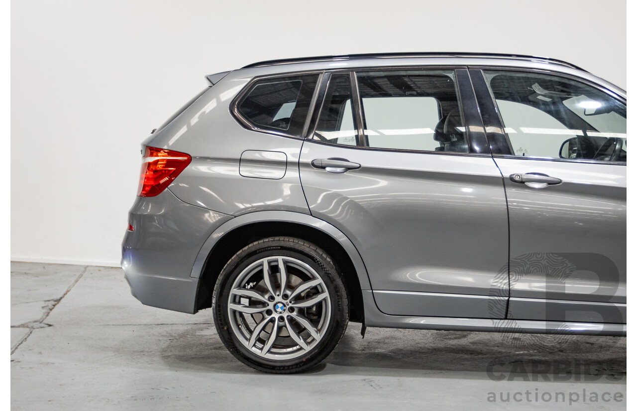 2/2015 BMW X3 xDrive20d (AWD) F25 MY15 4d Wagon Space Grey Metallic Turbo Diesel 2.0L
