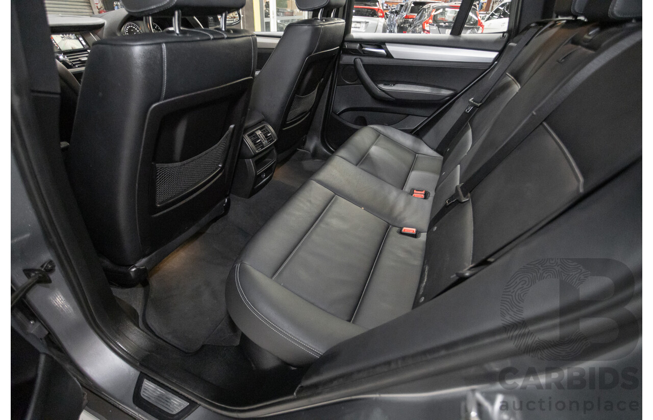 2/2015 BMW X3 xDrive20d (AWD) F25 MY15 4d Wagon Space Grey Metallic Turbo Diesel 2.0L