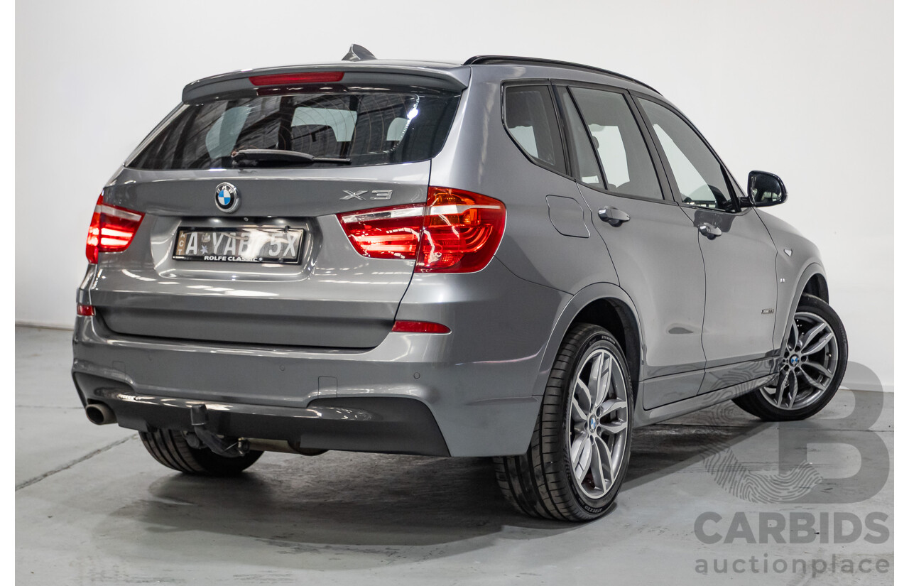 2/2015 BMW X3 xDrive20d (AWD) F25 MY15 4d Wagon Space Grey Metallic Turbo Diesel 2.0L