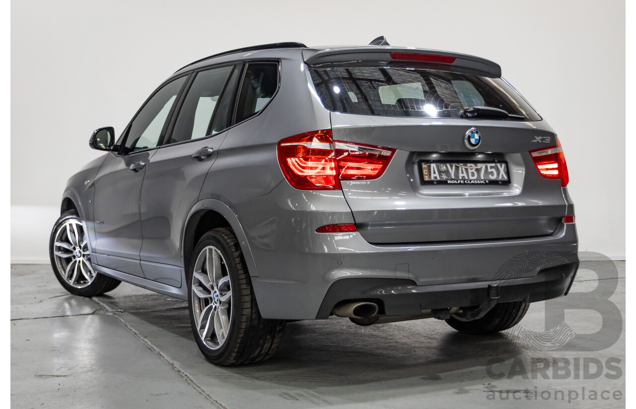 2/2015 BMW X3 xDrive20d (AWD) F25 MY15 4d Wagon Space Grey Metallic Turbo Diesel 2.0L