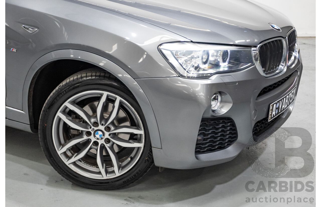 2/2015 BMW X3 xDrive20d (AWD) F25 MY15 4d Wagon Space Grey Metallic Turbo Diesel 2.0L
