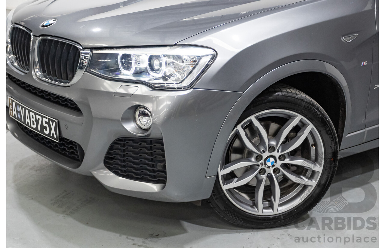 2/2015 BMW X3 xDrive20d (AWD) F25 MY15 4d Wagon Space Grey Metallic Turbo Diesel 2.0L