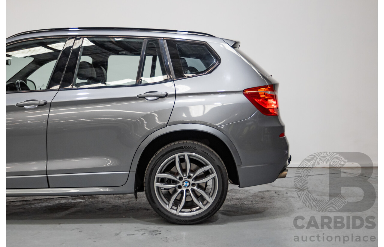 2/2015 BMW X3 xDrive20d (AWD) F25 MY15 4d Wagon Space Grey Metallic Turbo Diesel 2.0L