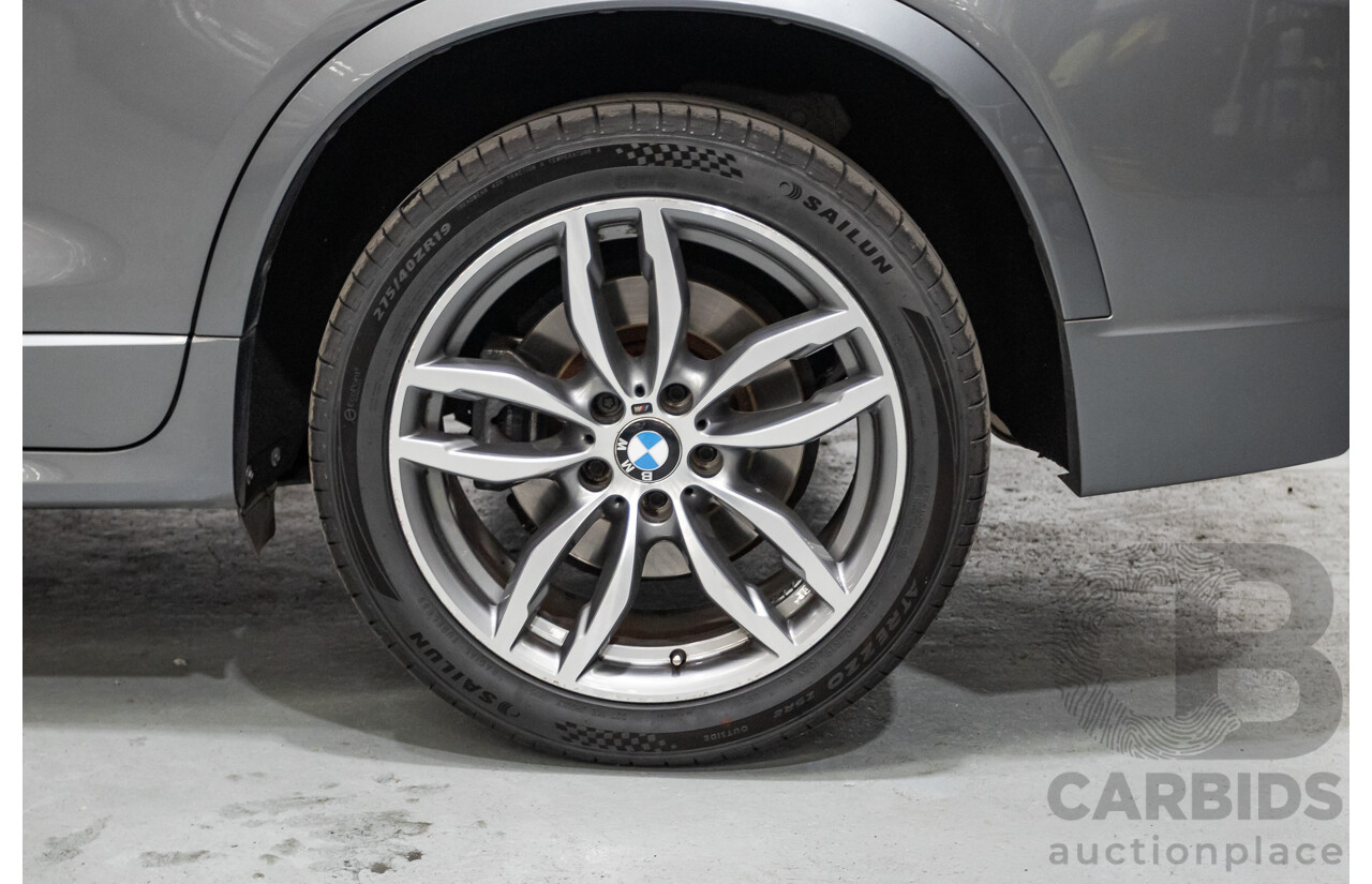 2/2015 BMW X3 xDrive20d (AWD) F25 MY15 4d Wagon Space Grey Metallic Turbo Diesel 2.0L
