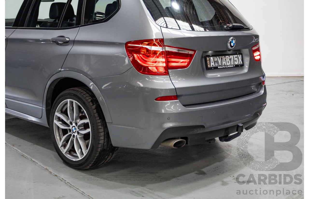 2/2015 BMW X3 xDrive20d (AWD) F25 MY15 4d Wagon Space Grey Metallic Turbo Diesel 2.0L