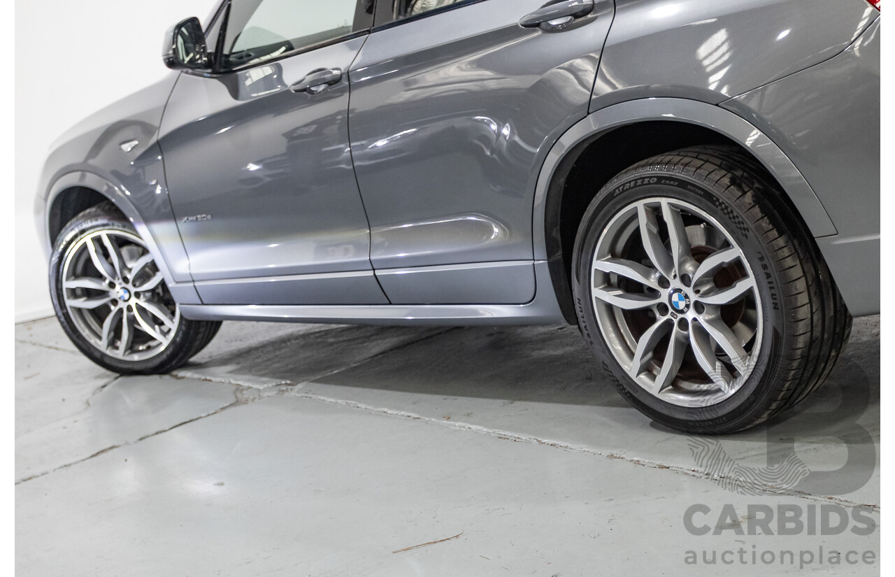 2/2015 BMW X3 xDrive20d (AWD) F25 MY15 4d Wagon Space Grey Metallic Turbo Diesel 2.0L