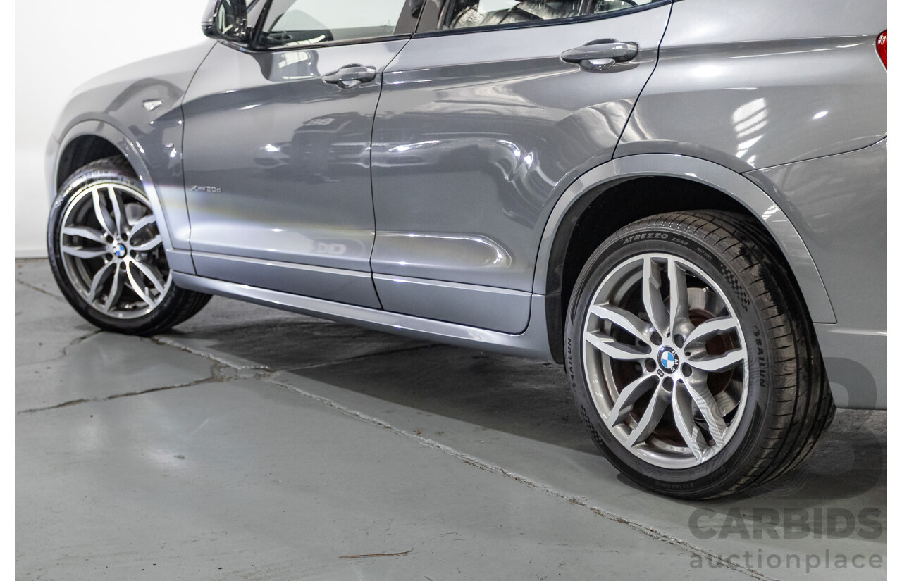 2/2015 BMW X3 xDrive20d (AWD) F25 MY15 4d Wagon Space Grey Metallic Turbo Diesel 2.0L
