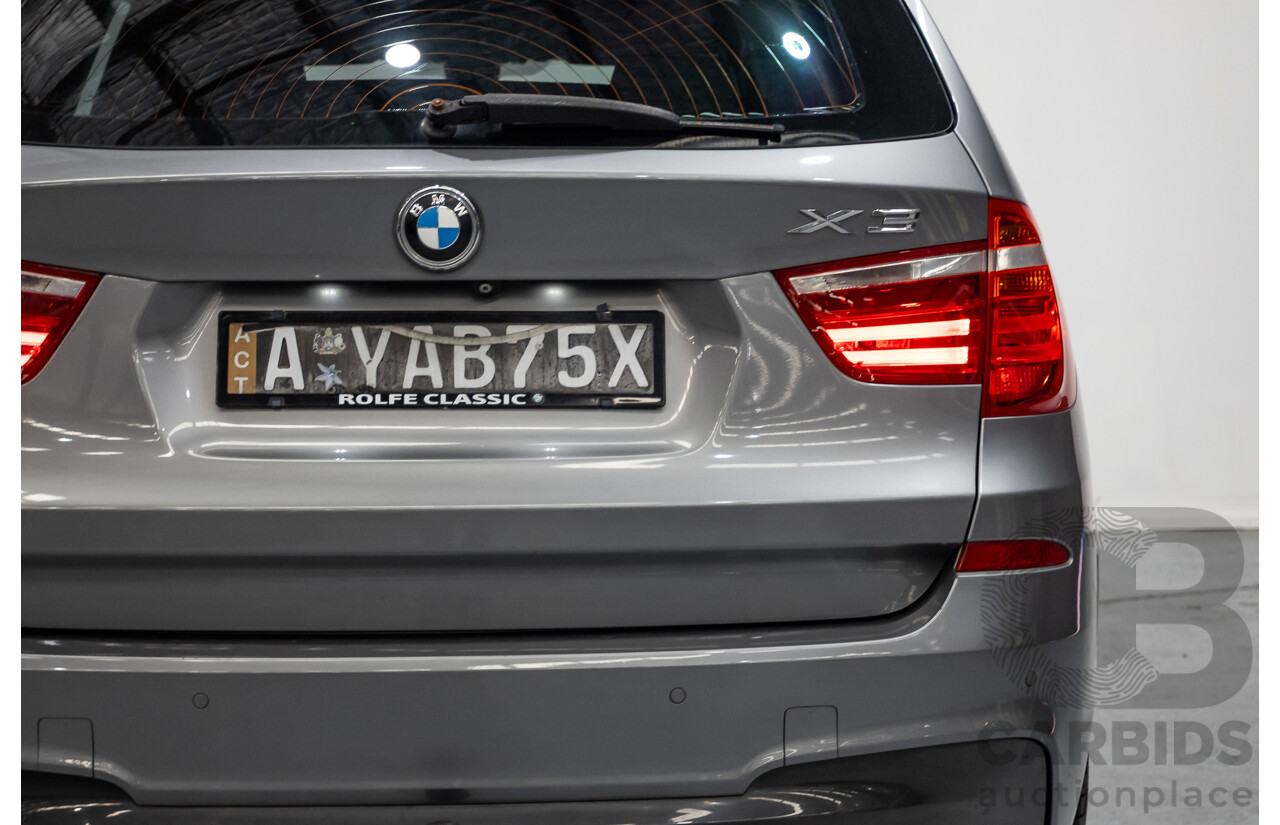 2/2015 BMW X3 xDrive20d (AWD) F25 MY15 4d Wagon Space Grey Metallic Turbo Diesel 2.0L
