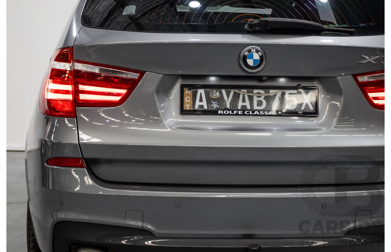 2/2015 BMW X3 xDrive20d (AWD) F25 MY15 4d Wagon Space Grey Metallic Turbo Diesel 2.0L