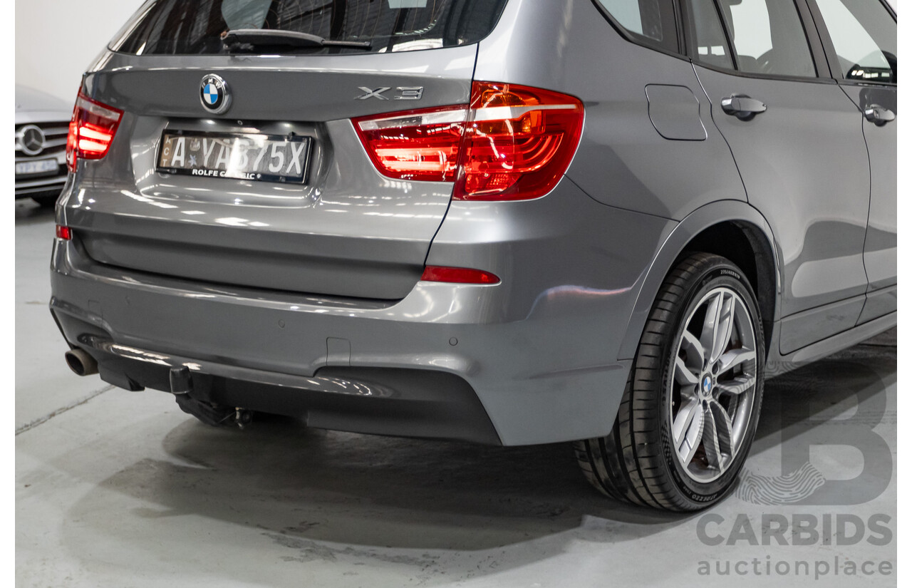 2/2015 BMW X3 xDrive20d (AWD) F25 MY15 4d Wagon Space Grey Metallic Turbo Diesel 2.0L
