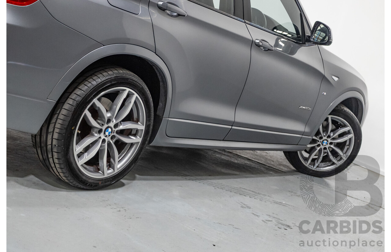 2/2015 BMW X3 xDrive20d (AWD) F25 MY15 4d Wagon Space Grey Metallic Turbo Diesel 2.0L