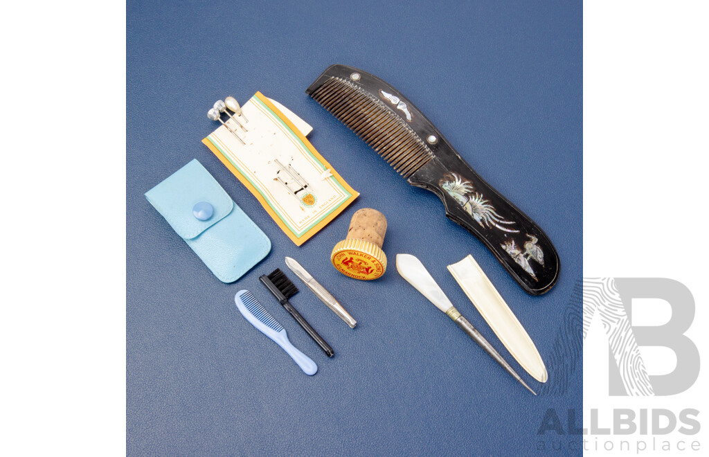 Collection of Vintage Sewing, Tailoring & Personal Grooming Tools